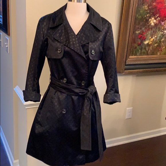 Louis Vuitton Black Polyester Blend Coat